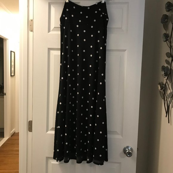 LuLaRoe Dresses & Skirts - Lularoe Maxi Skirt, XL, black/white polka dot